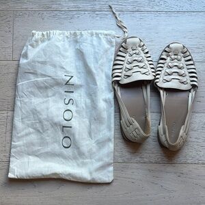 Nisolo Women's Huarache Flats Bone - Size 8